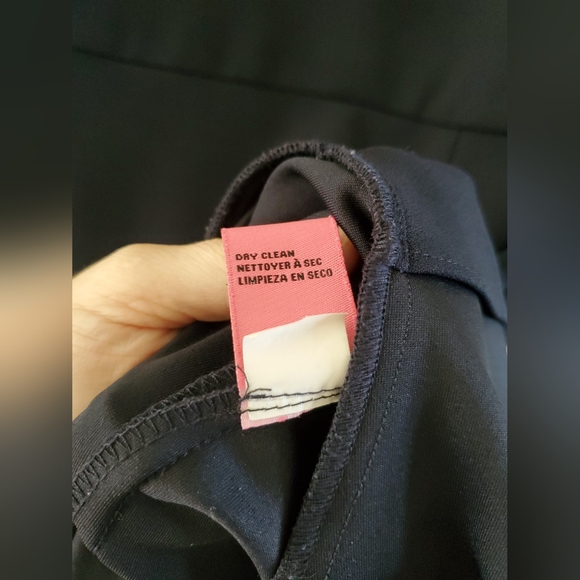 Betsey Johnson Mermaid Trumpet Dress Womens 8 Navy Blue Ruffle Hem V-Neck Sleeve - Picture 7 of 7